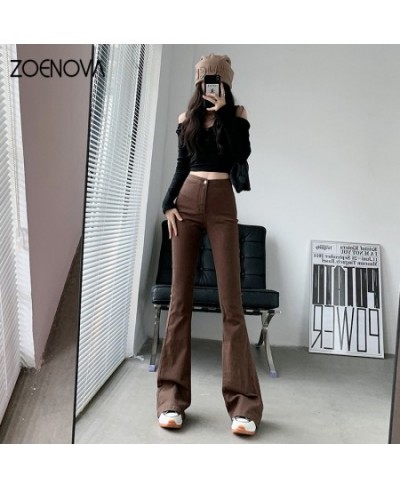 High Waisted Women's Flared Jeans Look Thinner Buttocks Show Temperament Casual Retro Spring New Washed Trousers $45.15 - Bot...