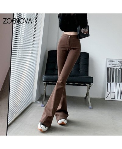 High Waisted Women's Flared Jeans Look Thinner Buttocks Show Temperament Casual Retro Spring New Washed Trousers $45.15 - Bot...