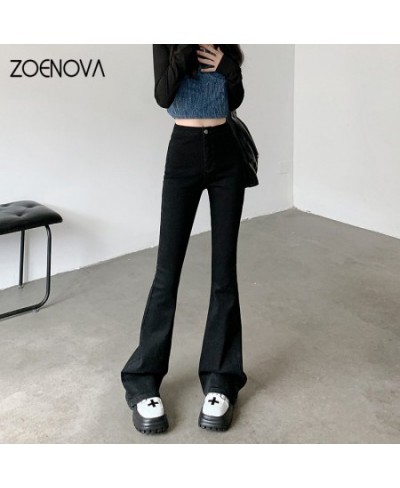 High Waisted Women's Flared Jeans Look Thinner Buttocks Show Temperament Casual Retro Spring New Washed Trousers $45.15 - Bot...