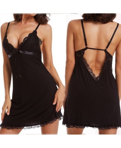 Sexy Hollow Lingerie Backless Women Lace Perspective Deep V Hot Erotic Underwear One Piece Halter Open Sexy Lingerie $16.34 -...