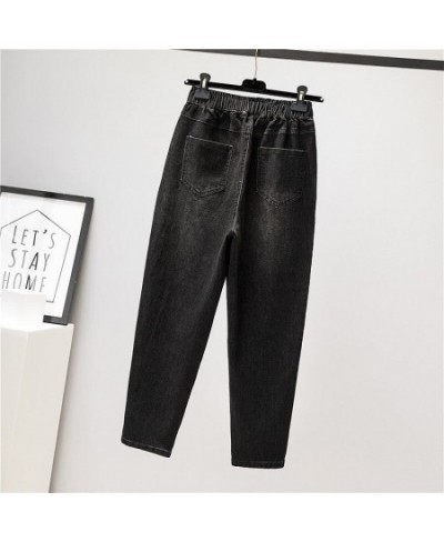 Embroidery Spliced Do Old Baggy Jeans Women Harem Pants High Waist Denim Trousers Vintage Capris Korean Vaqueros Casual $42.3...