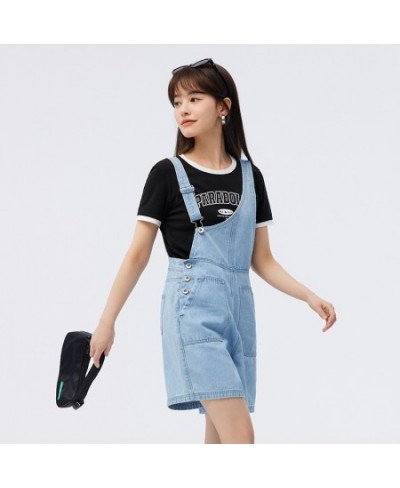 Jeans Women Asymmetric Strap Pants 2023 Summer New Cool Loose Shorts Trend $86.45 - Jeans