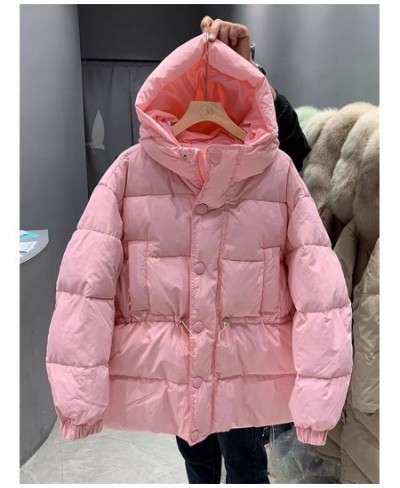 2022 South Korea dongdamen candy down jacket women's medium long Korean loose thickened waist white duck down winter coat $72...