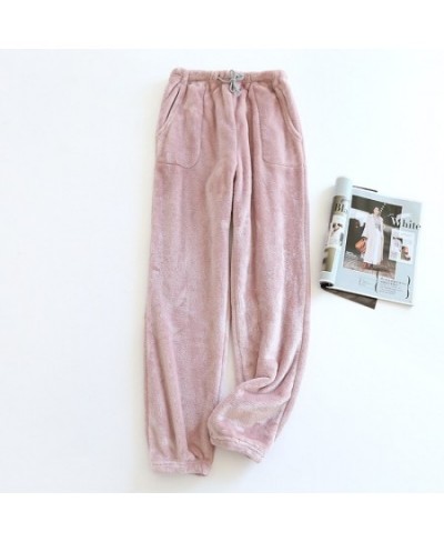 Leisure Sleep Bottoms Couples Flannel Soft Comfortable Winter New Pajama Pants Thick Lounge Wear Home Trousers $36.71 - Sleep...