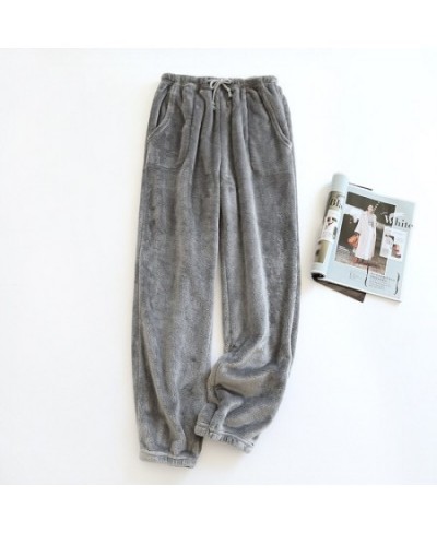 Leisure Sleep Bottoms Couples Flannel Soft Comfortable Winter New Pajama Pants Thick Lounge Wear Home Trousers $36.71 - Sleep...