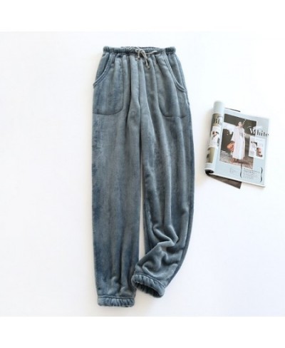 Leisure Sleep Bottoms Couples Flannel Soft Comfortable Winter New Pajama Pants Thick Lounge Wear Home Trousers $36.71 - Sleep...