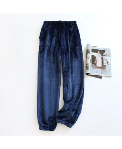 Leisure Sleep Bottoms Couples Flannel Soft Comfortable Winter New Pajama Pants Thick Lounge Wear Home Trousers $36.71 - Sleep...