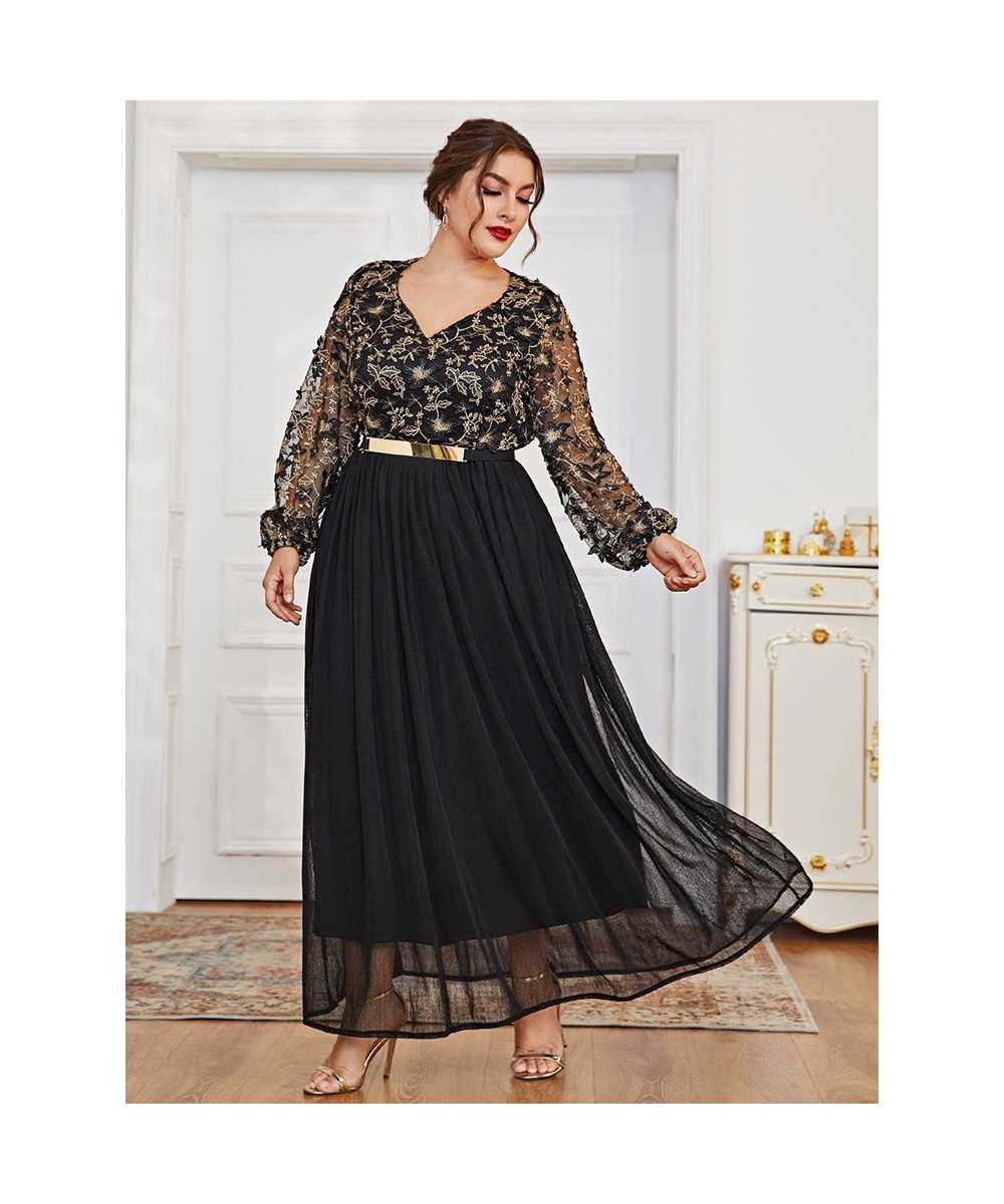 Plus Size Women Maxi Dress 2022 Luxury Chic Elegant Long Sleeve Embroidery Turkish African Evening Party Wedding Clothing $89...