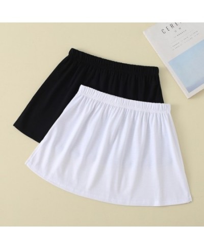 Fold Top of Sweater Bottom Lady Skirt White Hem Skirts Womens $14.01 - Skirts