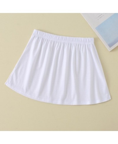 Fold Top of Sweater Bottom Lady Skirt White Hem Skirts Womens $14.01 - Skirts