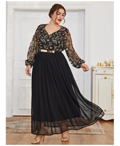 Plus Size Women Maxi Dress 2022 Luxury Chic Elegant Long Sleeve Embroidery Turkish African Evening Party Wedding Clothing $89...