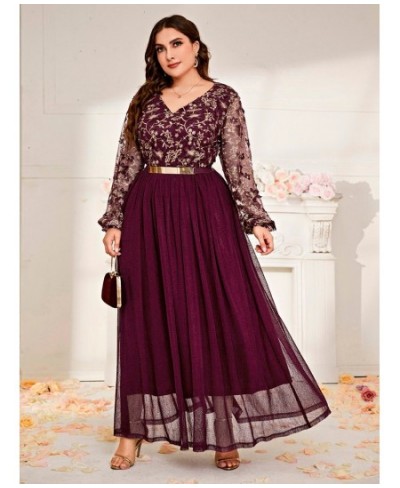 Plus Size Women Maxi Dress 2022 Luxury Chic Elegant Long Sleeve Embroidery Turkish African Evening Party Wedding Clothing $89...