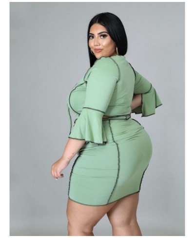 Skirt Sets Women 2 Piece Outfits Crop Top and Skirt Sexy Fashion Streetwear Plus Size Matching Sets Wholesale $46.08 - Plus S...