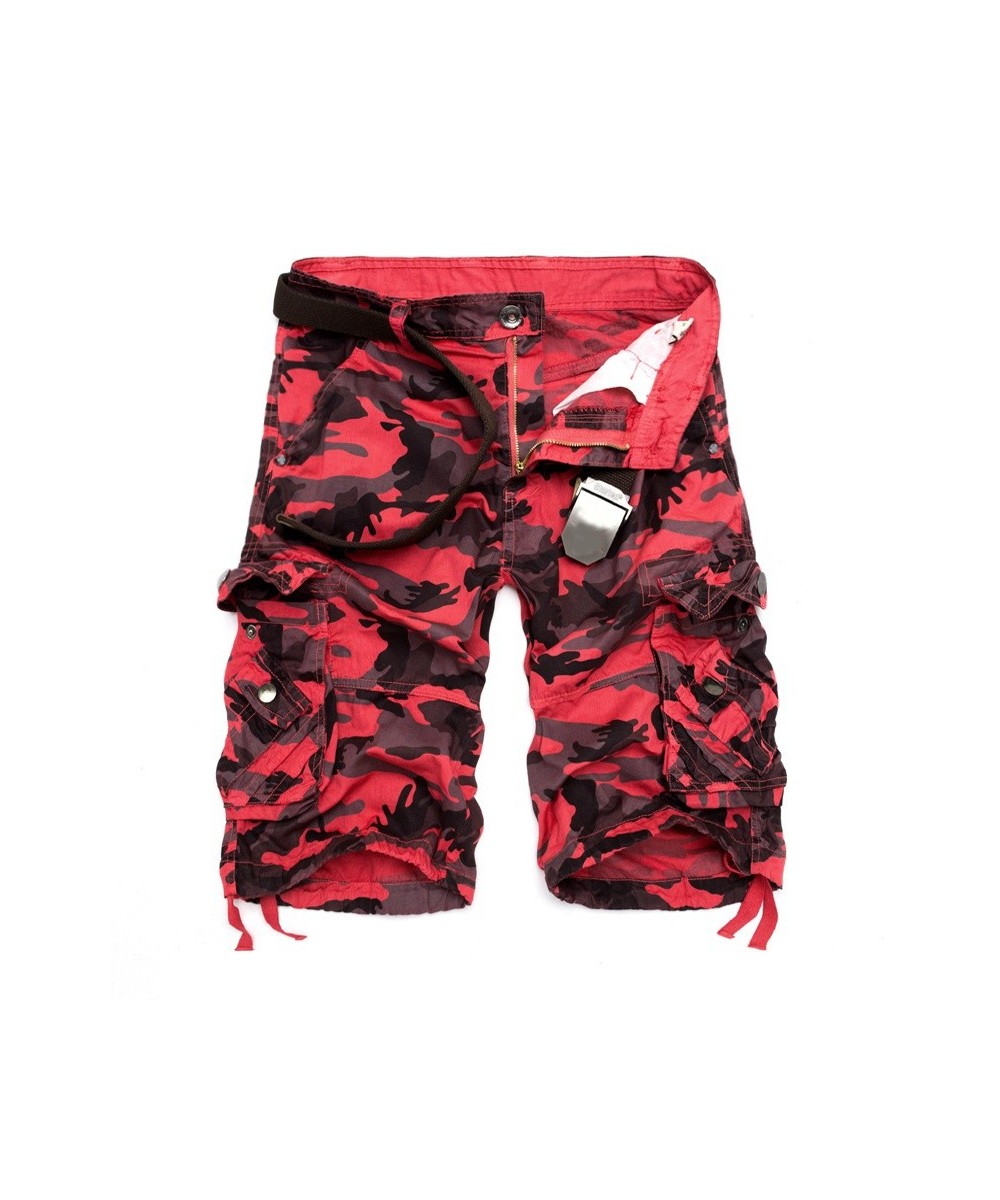 Men's Fashion Summer Camouflage Loose Cargo Shorts Men Multi-pocket Military Short Pants Homme Camo Pants $47.41 - Bottoms