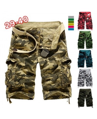 Men's Fashion Summer Camouflage Loose Cargo Shorts Men Multi-pocket Military Short Pants Homme Camo Pants $47.41 - Bottoms