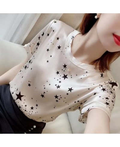 Fashion Printed Oversized Loose Short Sleeve Tops Casual Summer Female Crew Neck Pullovers Commute Women Clothing Tee Shirt $...