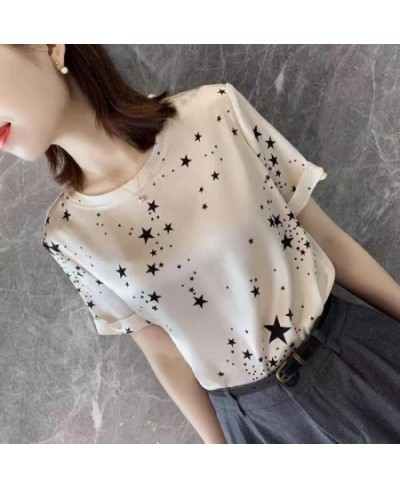 Fashion Printed Oversized Loose Short Sleeve Tops Casual Summer Female Crew Neck Pullovers Commute Women Clothing Tee Shirt $...