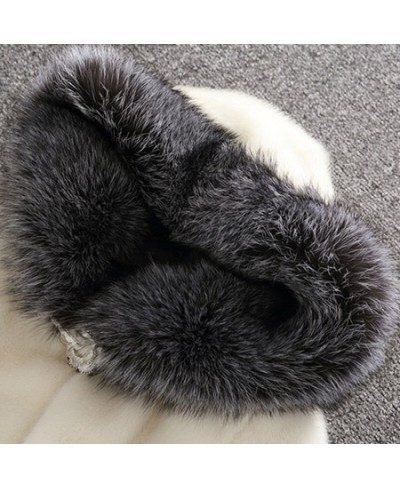 Faux Fur Coat Women's Autumn & Winter Mink Fur Coat Fox Collar Hooded Jacket Top Fur Women's Christmas Dress Autumn & Winter ...