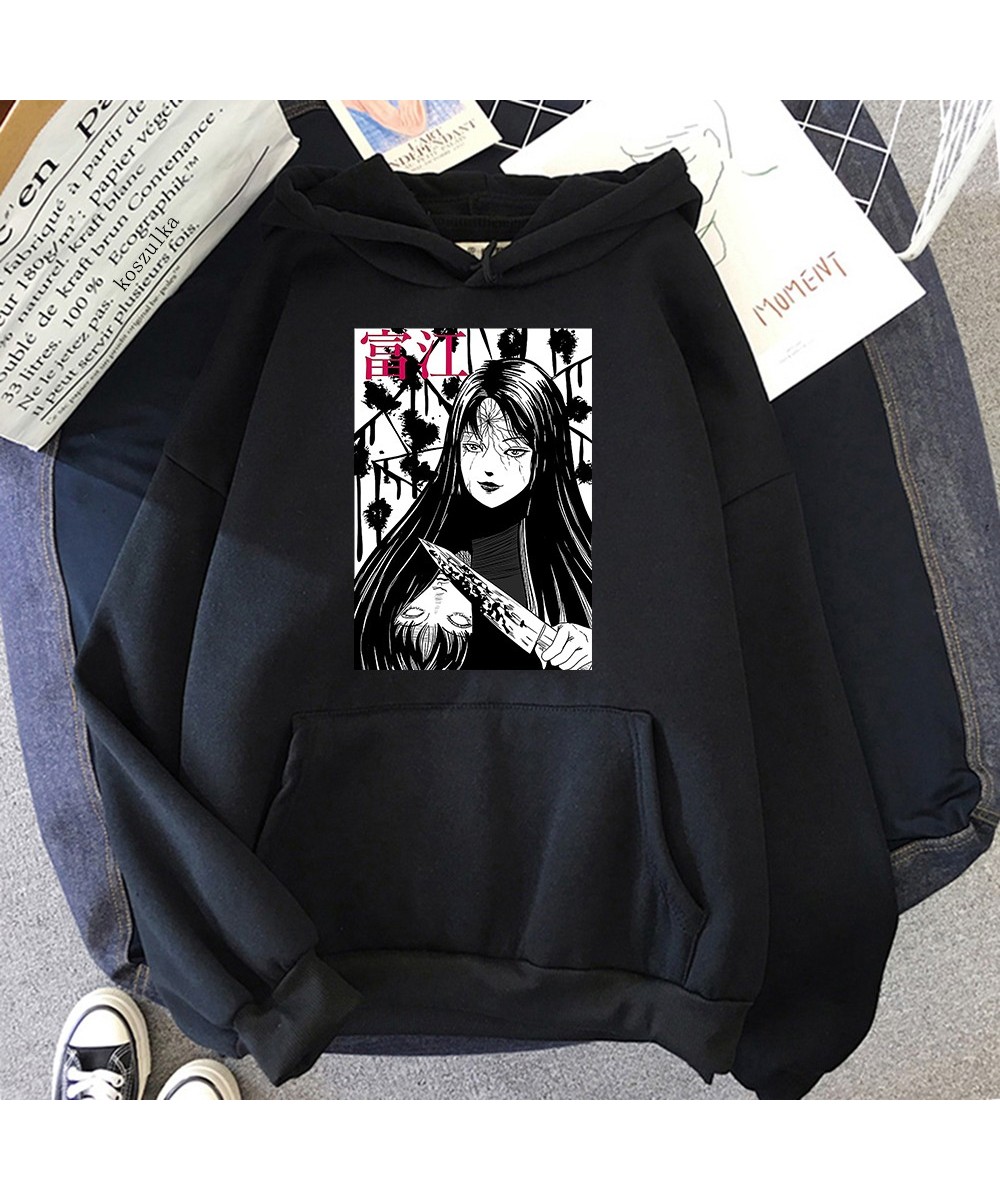 Horror Anime Junji Ito Hoodies Winter Women Clothes 2022 Manga Cats Sweatshirts Graphic Hoodie Warm Harajuku Unisex Sudaderas...