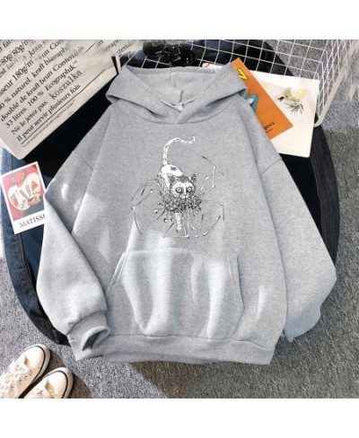 Horror Anime Junji Ito Hoodies Winter Women Clothes 2022 Manga Cats Sweatshirts Graphic Hoodie Warm Harajuku Unisex Sudaderas...