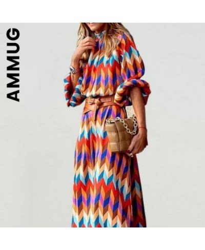 Colorful Print Women Dress Long Sleeve Autumn Winter Lazy Robe Maxi Dress Dresses Elegant Loose Simple Dress Woman Female $37...