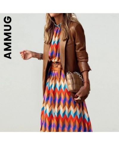 Colorful Print Women Dress Long Sleeve Autumn Winter Lazy Robe Maxi Dress Dresses Elegant Loose Simple Dress Woman Female $37...