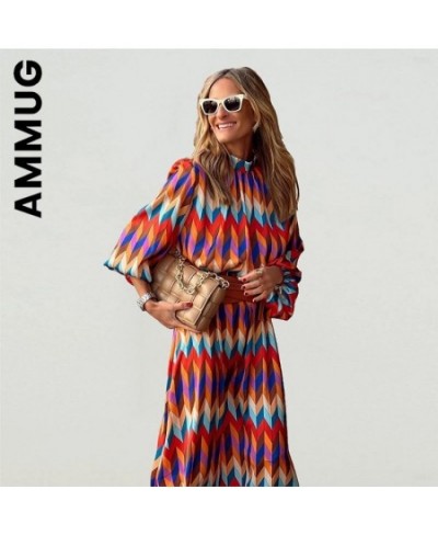 Colorful Print Women Dress Long Sleeve Autumn Winter Lazy Robe Maxi Dress Dresses Elegant Loose Simple Dress Woman Female $37...