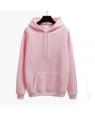 Autumn Winter Fashion Solid color Harajuku Lotus root pink Pullover Thick Loose Women Hoodies Sweatshirts Female Casual $36.5...