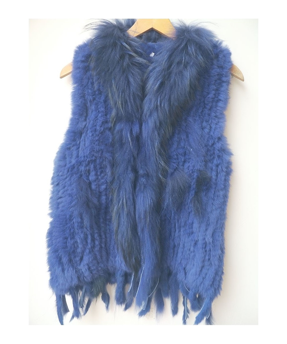 2022 Knitted Real Rabbit Fur Vest Women Fashion Real Fur Vests With Tassel For Ladies Sleeveless Autumn Fur Gilets Female $86...