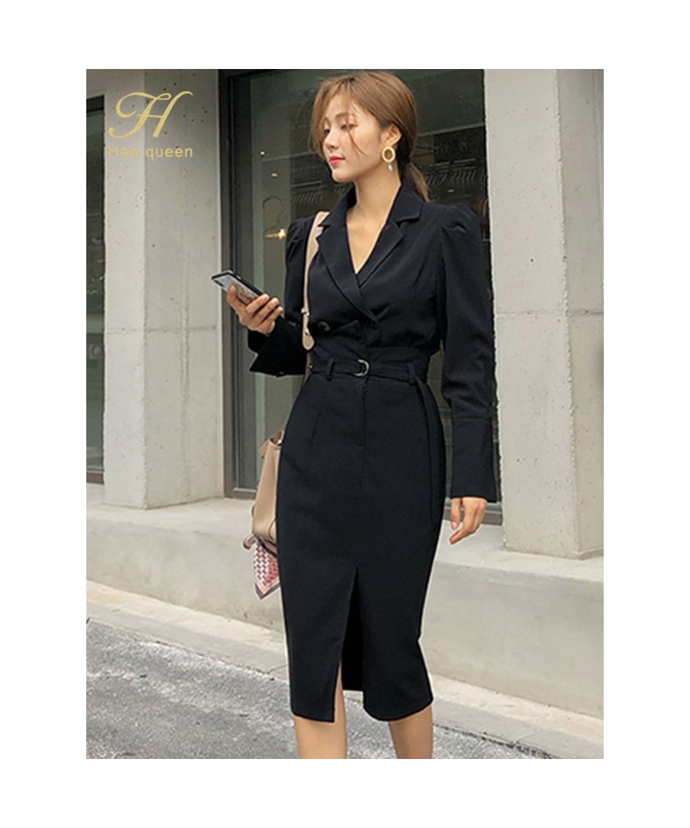 Korean Office Lady 2 Pieces Set Women Double-Breasted Tops And High Waist Pencil Skirts Casual Simple Skirts Suits $70.85 - S...