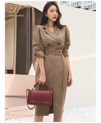 Korean Office Lady 2 Pieces Set Women Double-Breasted Tops And High Waist Pencil Skirts Casual Simple Skirts Suits $70.85 - S...