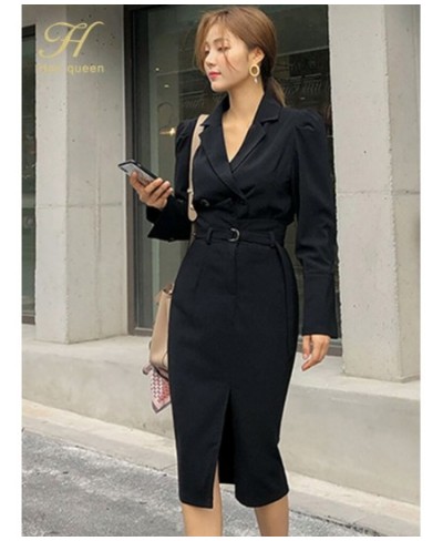 Korean Office Lady 2 Pieces Set Women Double-Breasted Tops And High Waist Pencil Skirts Casual Simple Skirts Suits $70.85 - S...