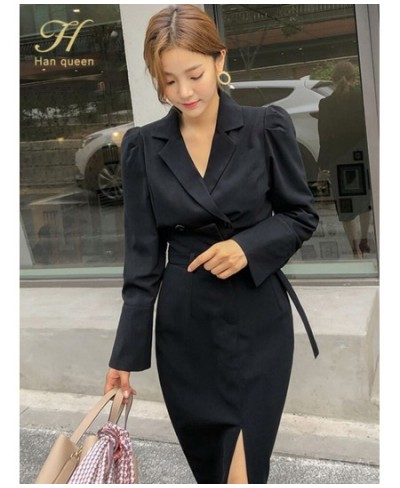 Korean Office Lady 2 Pieces Set Women Double-Breasted Tops And High Waist Pencil Skirts Casual Simple Skirts Suits $70.85 - S...