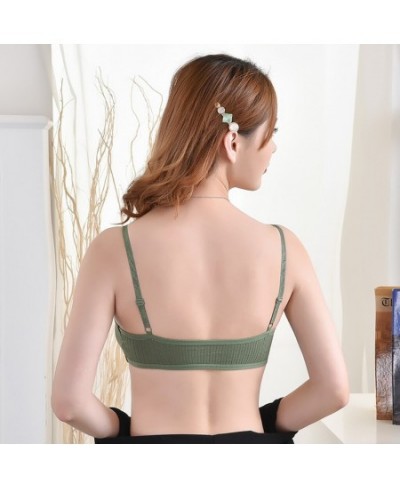 Elastic Gathering Bralette Push Up Bra Summer Anti-light Korean Style Wild Bra Tube Top Sexy No Rims Bra $24.89 - Underwear