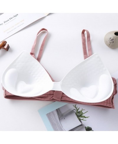 Elastic Gathering Bralette Push Up Bra Summer Anti-light Korean Style Wild Bra Tube Top Sexy No Rims Bra $24.89 - Underwear