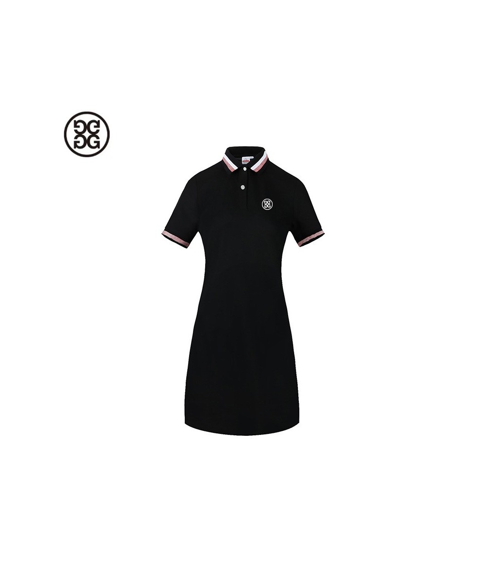 Malbon Golf Dress Women's Spring & Summer Fashion Korean Version Slim Fit Women's Black Dress Fashion Button Elegant Polo Dre...