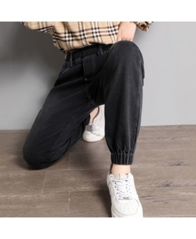 Streetwear Plus Size Baggy Jeans Women Casual Elastic High Waist Denim Harem Pants Female Fashion Loose Ankle Banded Jeans Wa...