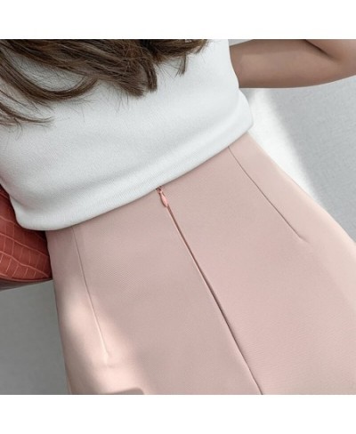 Shorts Skirt Women 2023 Spring Summer Beige Black Or Pink Mini Skirts With Belt High Waist Irregular A Line Skirt $39.08 - Sk...