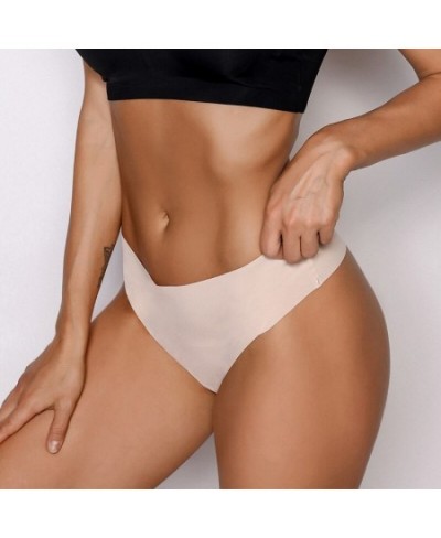 3Pcs Sexy Seamless Panties for Women Seamless Thongs Underwear Silk T-back G-Sting Female Lingerie Comfortable Low-Rise Brief...