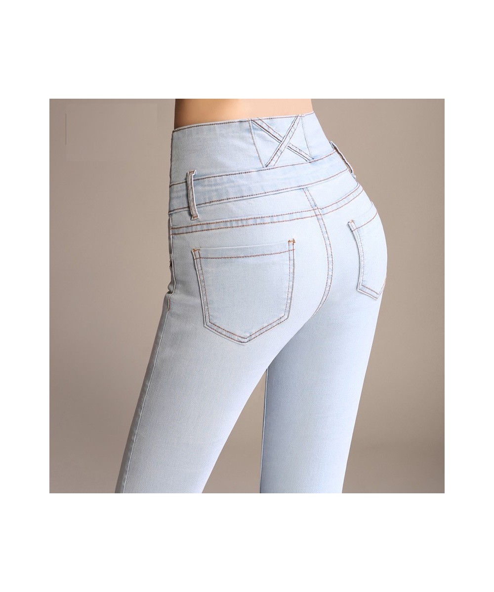 Plus Size Skinny Women Jeans Blue Black Denim Pants High Waist Flared Pants Feminino Stretch Trousers 2022 New Autumn $53.23 ...