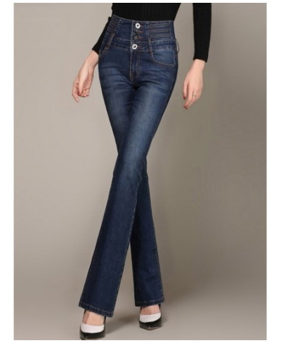 Plus Size Skinny Women Jeans Blue Black Denim Pants High Waist Flared Pants Feminino Stretch Trousers 2022 New Autumn $53.23 ...