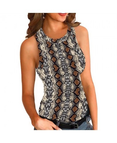 Women Leopard Print Loose Tank Tops Summer Female Stretch Round Collar Slim Vests Oversized S-3XL OULY-YY3442 $22.39 - Tops &...