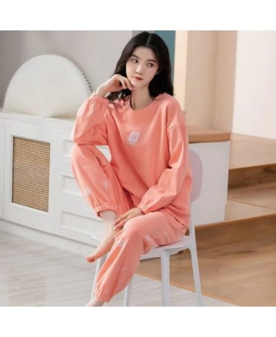 New Spring and Autumn New Pajamas Ladies Long-sleeved Trousers Cardigan Print Sweet and Fresh Home Service Women's Pajamas Se...