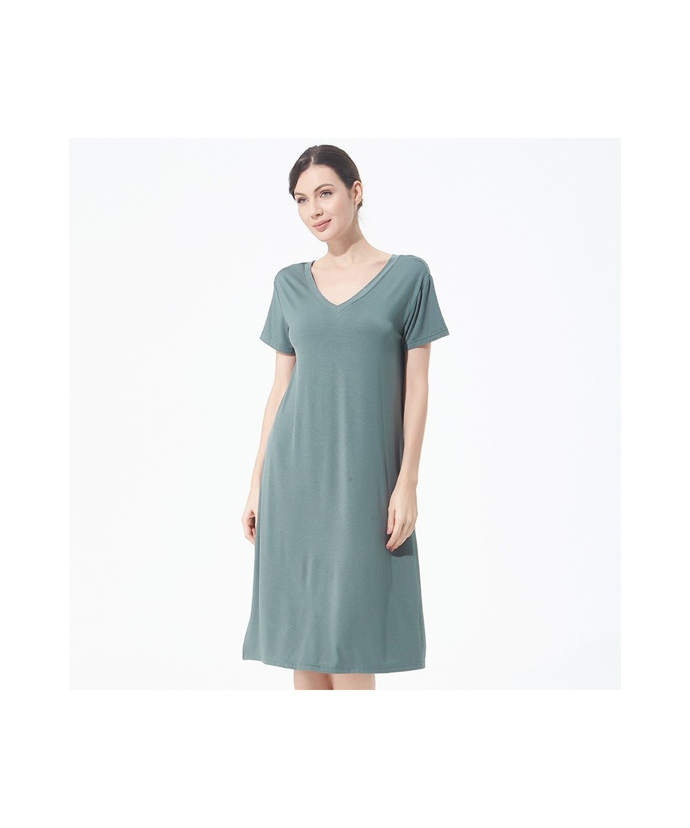 Plus Size 5XL 6XL Nightdress for Women Summer Sexy V-Neck Short Sleeve Nightgown Sleepwear Comfortable Cotton Home Dress $37....