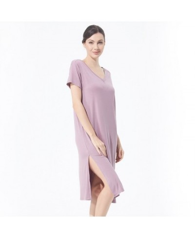 Plus Size 5XL 6XL Nightdress for Women Summer Sexy V-Neck Short Sleeve Nightgown Sleepwear Comfortable Cotton Home Dress $37....