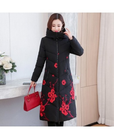 2023 New Women's Winter Jacket Hooded Embroidery Long Coat Female Casual Thick Woman Parkas High Quality Zipper Puffer Jakcet...