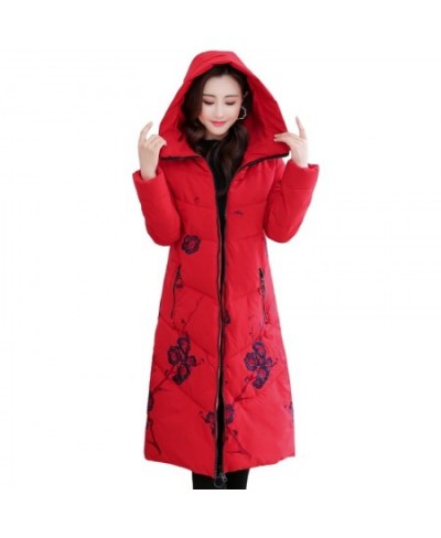 2023 New Women's Winter Jacket Hooded Embroidery Long Coat Female Casual Thick Woman Parkas High Quality Zipper Puffer Jakcet...