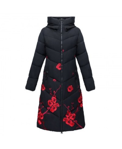 2023 New Women's Winter Jacket Hooded Embroidery Long Coat Female Casual Thick Woman Parkas High Quality Zipper Puffer Jakcet...