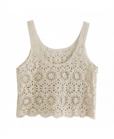 Fashion Hollow Out Tank Tops Corset Top Camisole Knitted Sleeveless Girls $21.35 - Underwear