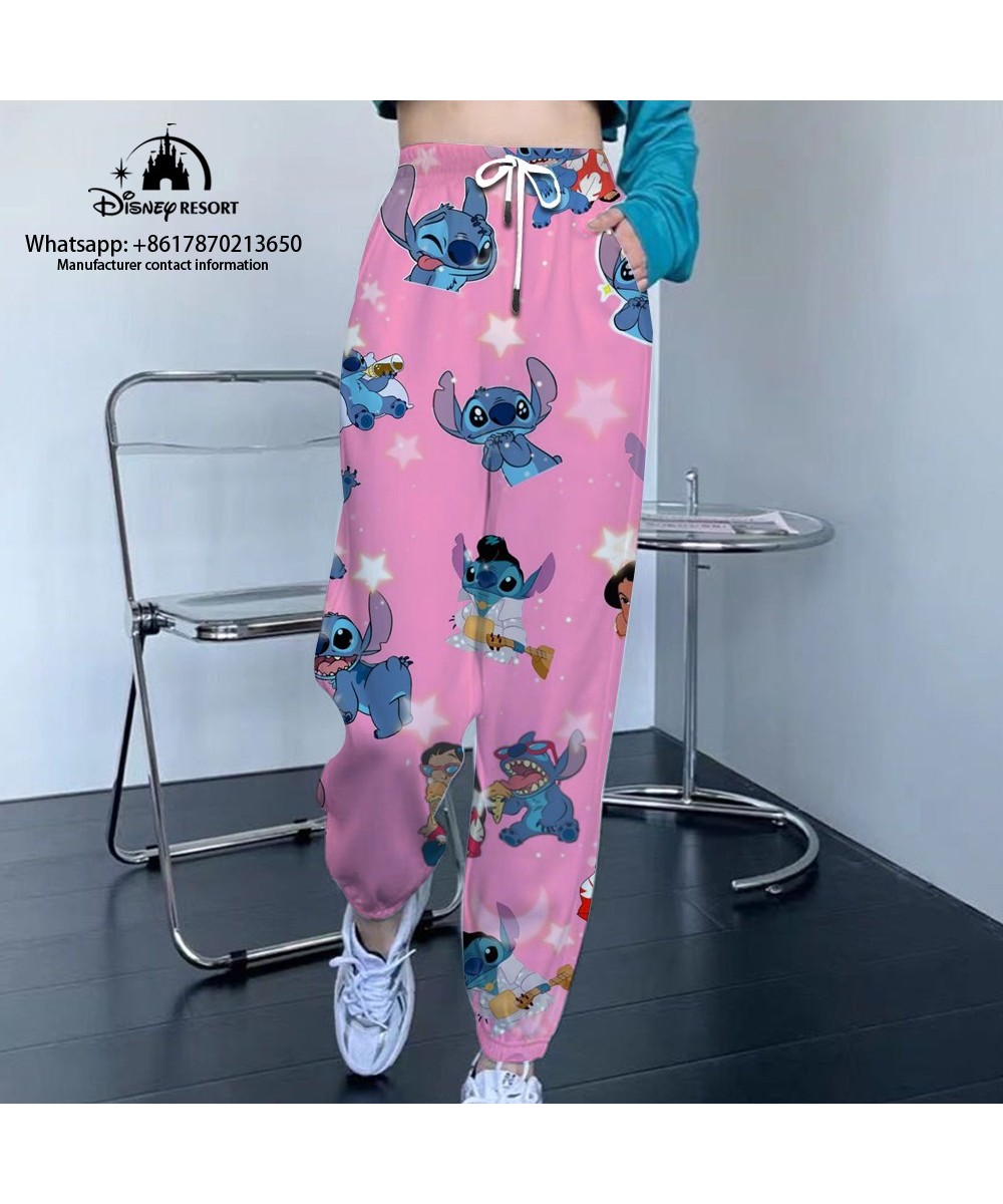 Streetwear New Sweatpants Women Hip Hop Mickey and Minnie Print Loose Sweatpants Drawstring 2023 Casual Cropped Pants $41.46 ...